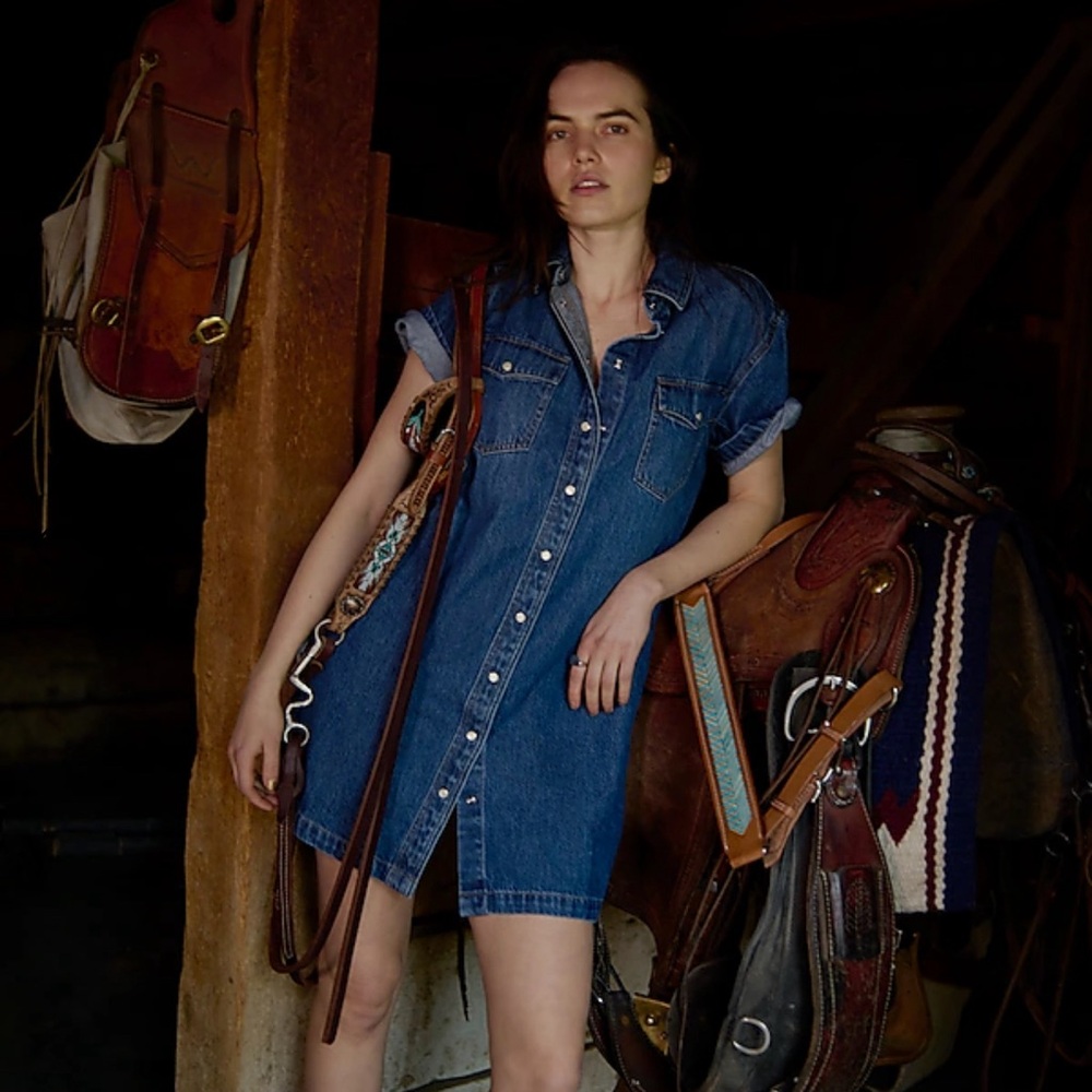Madewell Blue Denim Mini Shirtdress - Picture 7 of 7